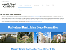 Tablet Screenshot of merrittislandcondos.com